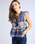 Chelsea Blouse Navy Floral