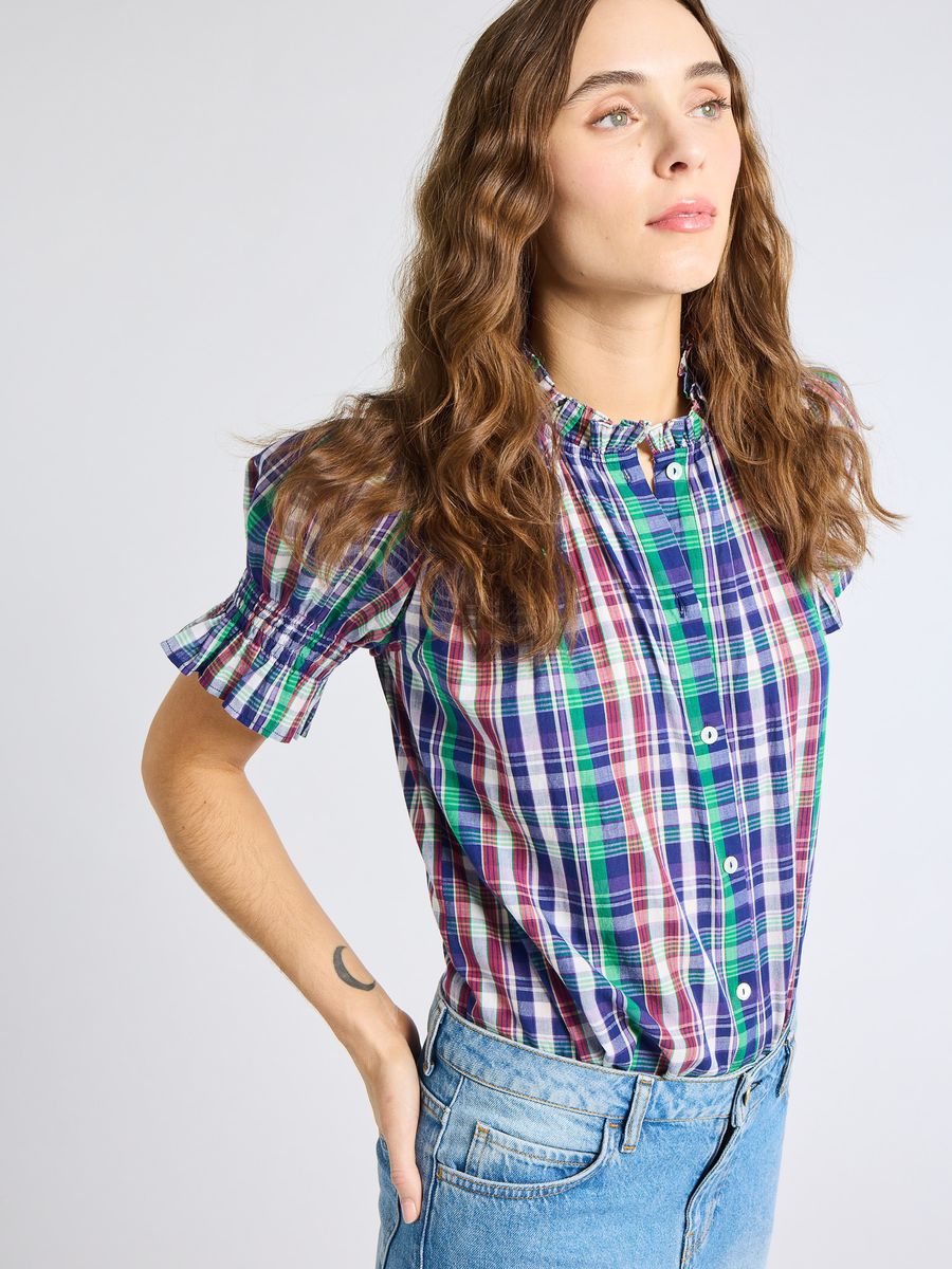 Marnie Blouse Ivy Plaid