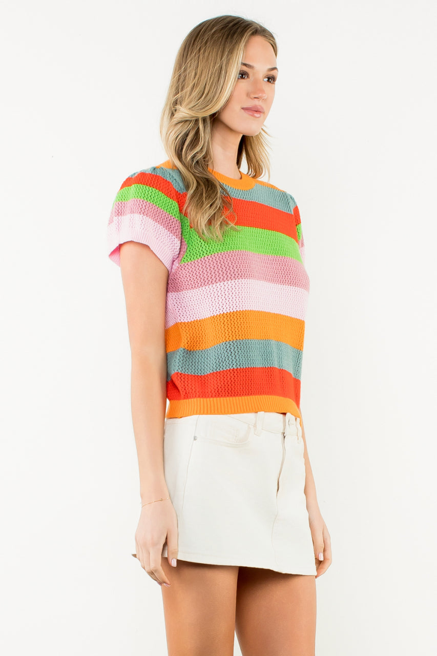 Multi Stripe Summer Sweater