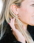 Rhinestone Bow Earrings