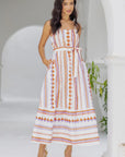 Purple & Orange Midi Dress