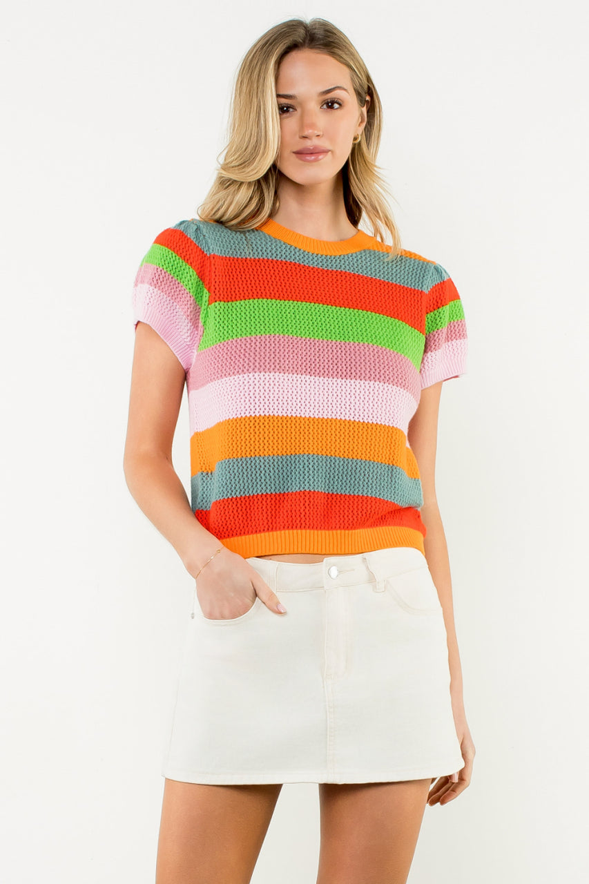 Multi Stripe Summer Sweater