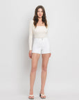 HIGH RISE DENIM SHORTS