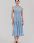 Chambray midi dress
