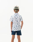 Youth Perf Button Up - Lake Weekend
