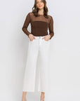 RAW HEM CROP WIDE LEG