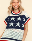 Stars & Stripes Netted Blouse