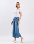 High Rise Crop Slim Wide Leg