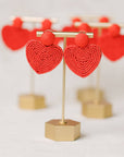 Beaded Heart Earrings