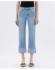 Wide Cuff Straight Jeans