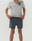 Youth Athletic Short Grizzly Grey