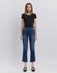 Raw Step Hem Crop Flare