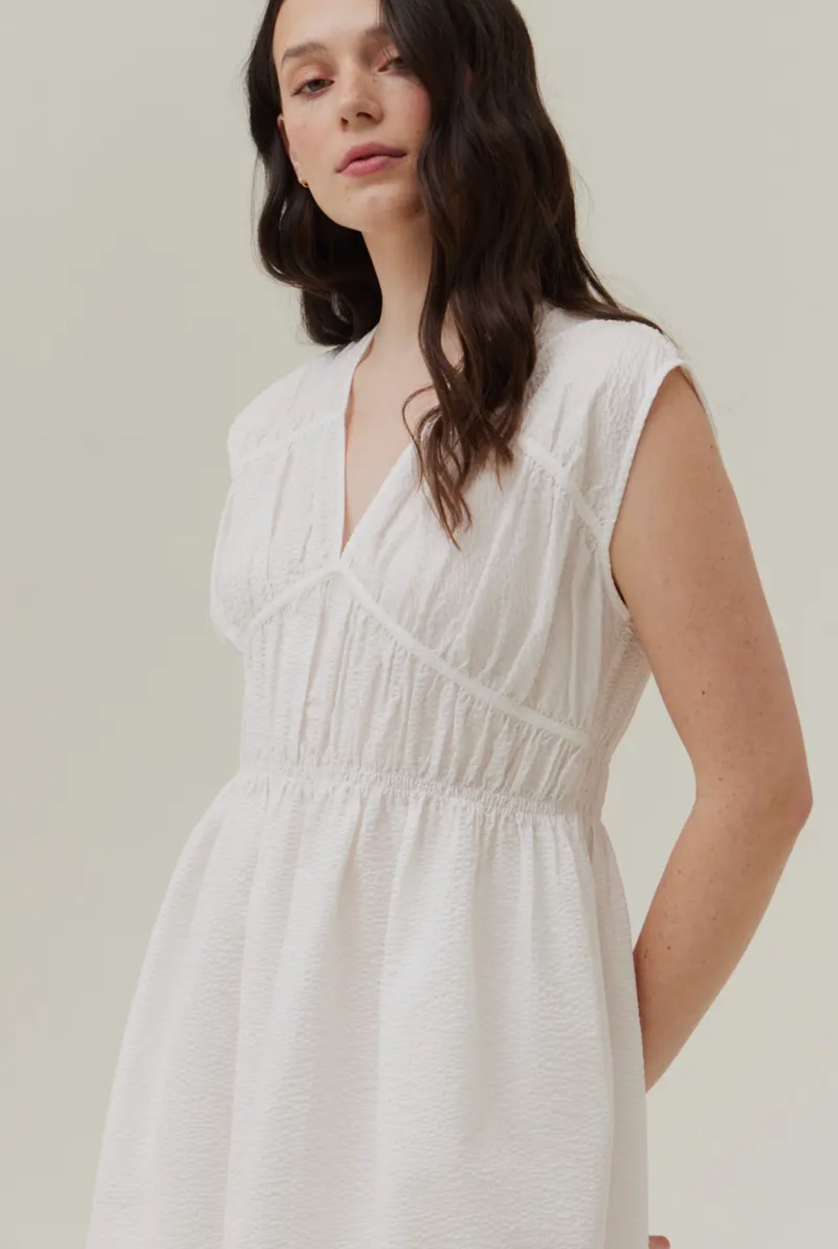 Seersucker Midi Dress