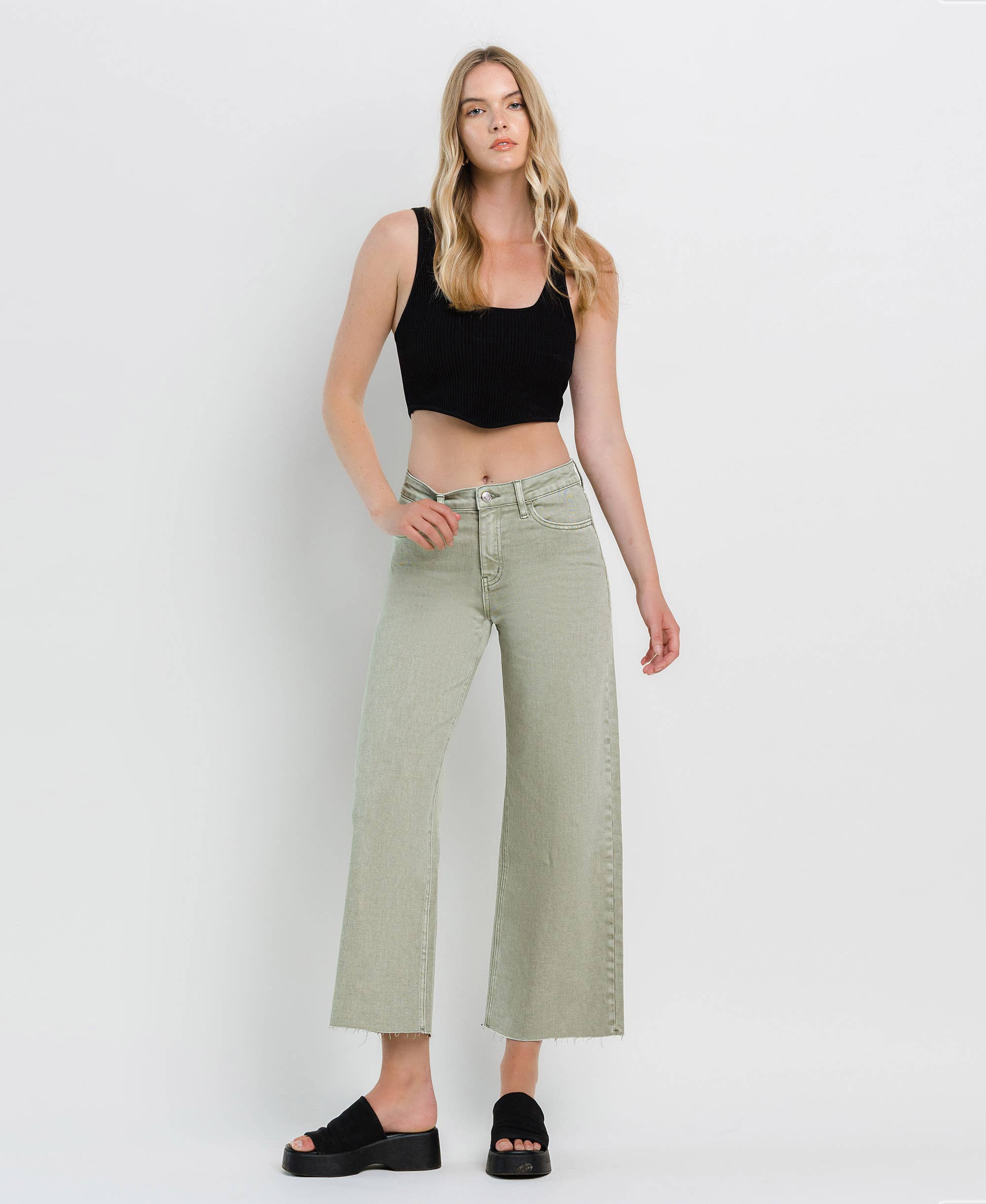 HIGH RISE WIDE LEG JEANS