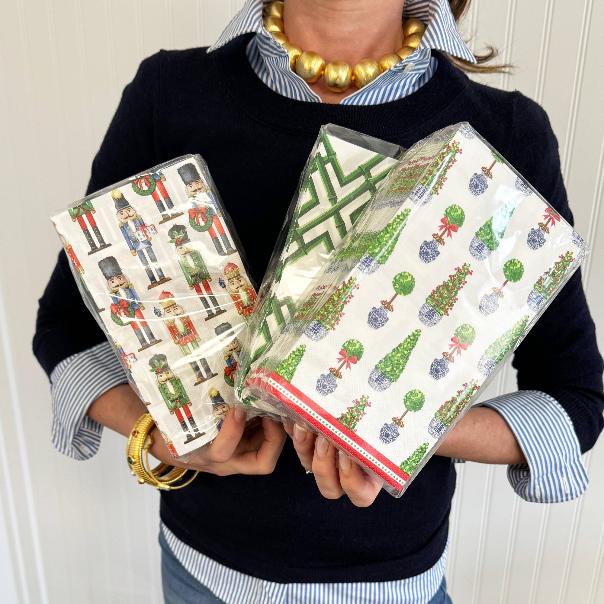 Christmas Topiaries Paper Guest Towels