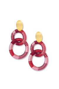 Henley Earrings Pink/Red
