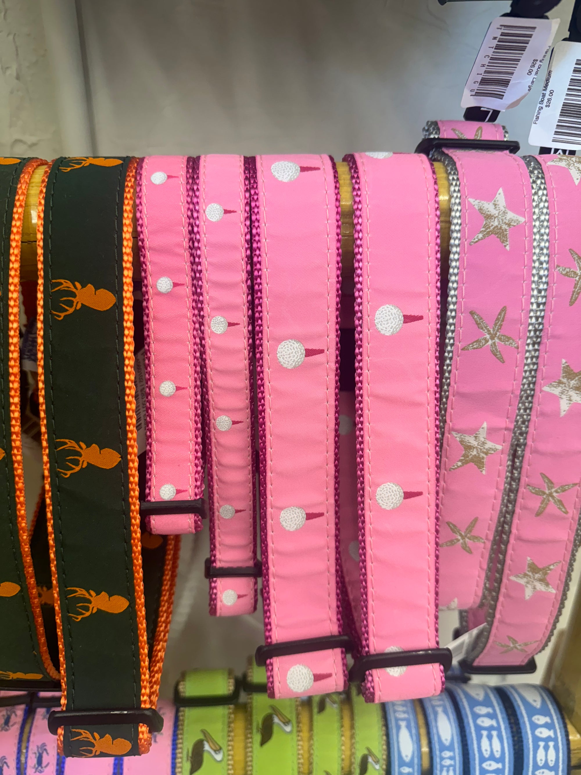 Pink Golf Ball Dog Collar