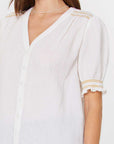 White Smocked Blouse