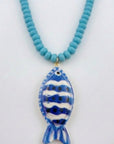 Blue Tropical Fish Necklace