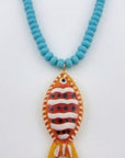Orange Tropical Fish Necklace