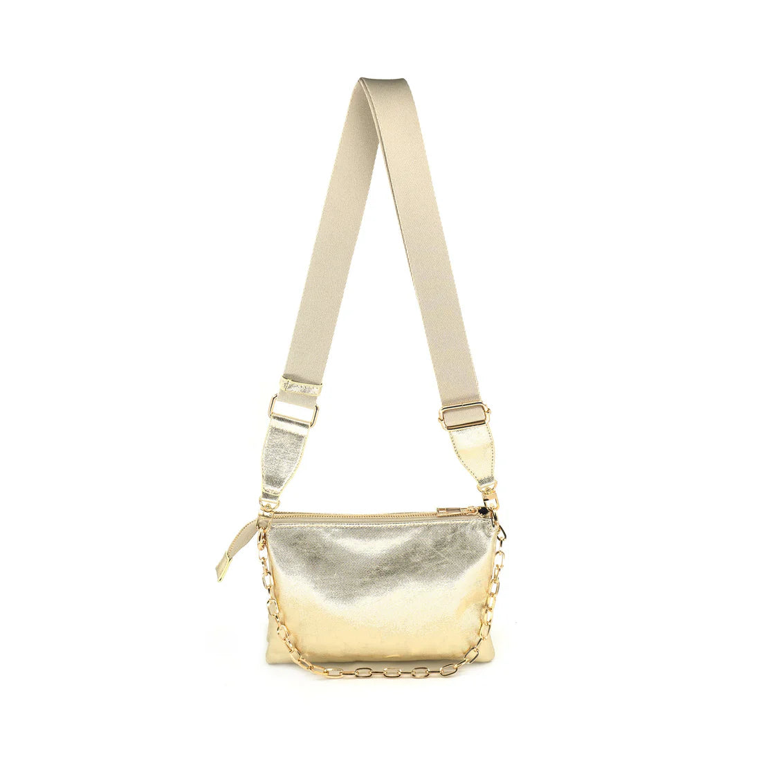 Metallic Crossbody Clutch