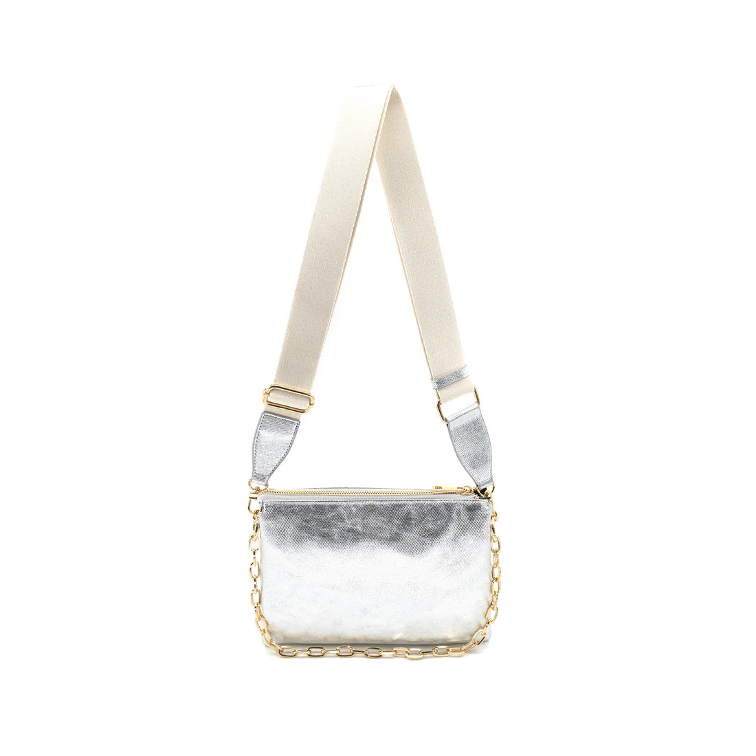 Metallic Crossbody Clutch