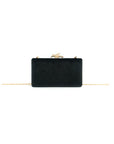 Velvet Bamboo Handle Clutch