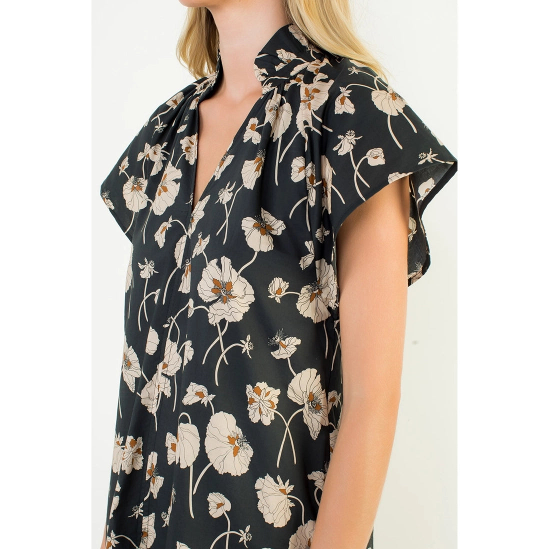 Black/Brown Floral Dress