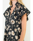 Black/Brown Floral Dress