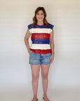 America Stripe Vest Top
