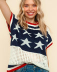 Stars & Stripes Netted Blouse