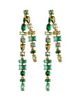 Green Ombre Crystal Earrings