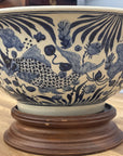 Blue and White Large Bowl Fish