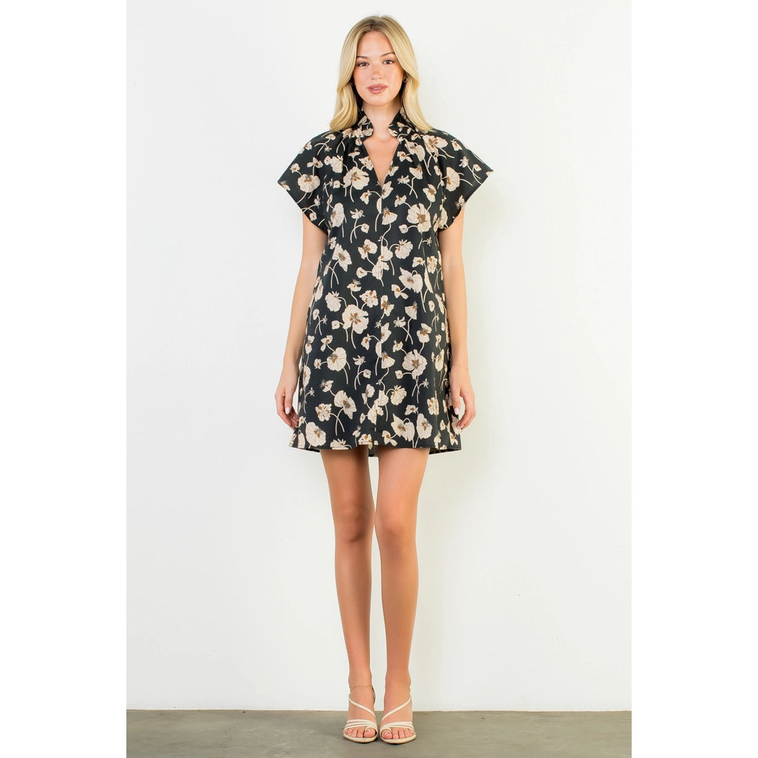 Black/Brown Floral Dress