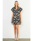 Black/Brown Floral Dress
