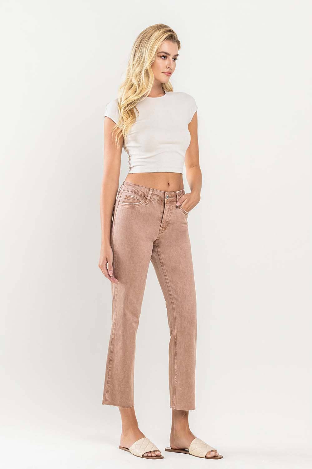 CROP RAW HEM STRAIGHT
