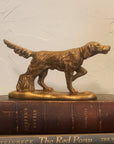 Solid Brass Pointer Dog Paperweight