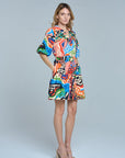 Safari Bubble Slv Mini Dress