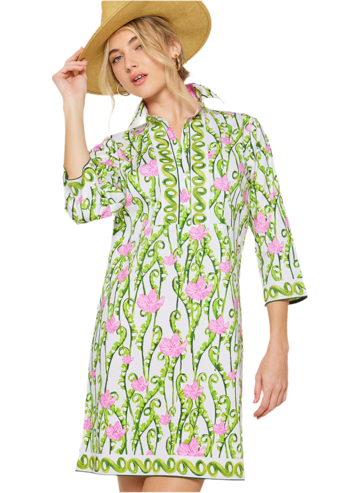 Blooming Shirt Dress