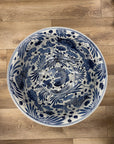 Blue and White Large Bowl Fish