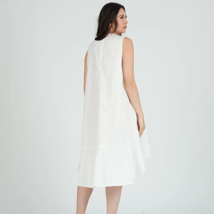 Poplin Hi-Low Dress