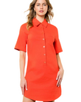Short Sleeve Collared Dress