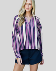 Purple Stripe Blouse