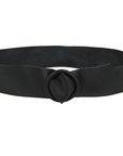 Leather Belt W/ Round Leather Buckle