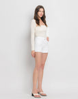 HIGH RISE DENIM SHORTS