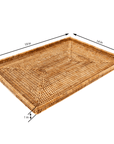 Rattan Rectangular Flat Tray