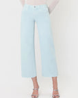 Lt. Blue Wide Leg Crop