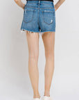 High Distressed Hem Shorts