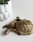Antiqued Brass Turtle Box Tabletop Desk Decor | Home accents