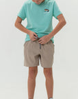 Youth Athletic Short Heather Khaki